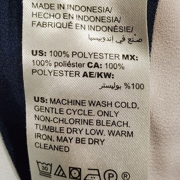 Chico's multi color striped button‎ down long sleeve shirt size 2 Large - Picture 6 of 6